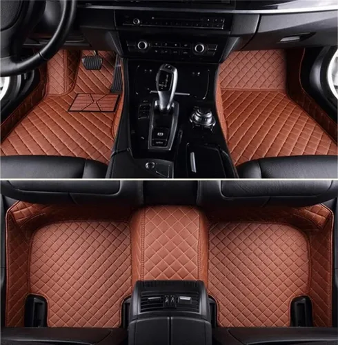 Miniatura 29 de JONGIA Alfombrillas personalizadas para el 98.6 % de los sedanes, deportivos, SUV, rojo y negro, almohadillas de cobertura completa, forro de cuero