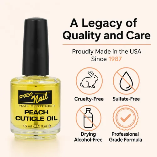 Miniatura 7 de PRO NAIL - Aceite revitalizante de cutículas para uñas, melocotón, 0.5 onzas - Fuerza profesional, pedicura y manicura - Hidrata y fortalece
