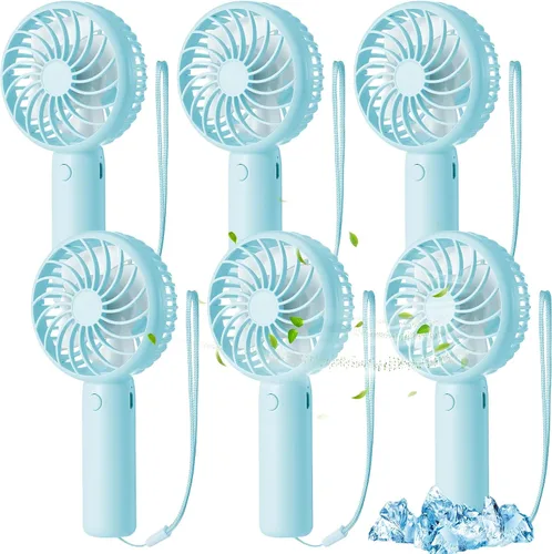 Miniatura 44 de Tujoe Mini ventilador de mano potente de 3 velocidades, ventilador personal pequeño portátil recargable con base USB para mujeres, maquillaje
