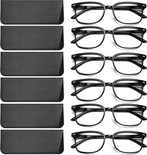 NOVIVON Reading Glasses for Women, Reading glasses men, Blue Light Blocking Readers, Computer eye glasses, Cheaters Negro claro