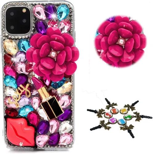 Miniatura 5 de Sparkle - Funda para teléfono compatible con Samsung Galaxy A12, elegante, hecha a mano en 3D, diseño de diamantes de imitación, diseño de diamantes