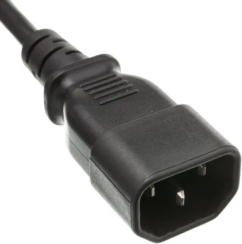 Miniatura 4 de CableWholesale Cable de extensión de alimentación para computadora/monitor, enchufe C13 hembra a C14 macho, 3 pines, 18 AWG, SVT, 10 amperios, cable