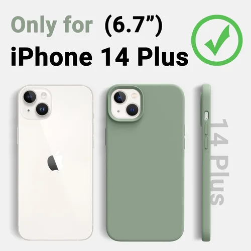 Miniatura 9 de AOTESIER Compatible con iPhone 14 Plus Funda, Silicona de Grado Alimenticio de Cuerpo Completo Resistente al Desgaste, Protección Anticaídas