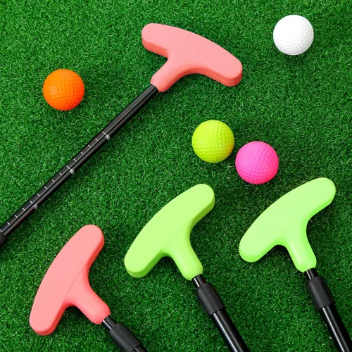 Miniatura 5 de Leyndo Paquete de 2 putters de golf para hombres y mujeres con 12 pelotas de golf bidireccionales ajustables para diestros o zurdos, juego de club