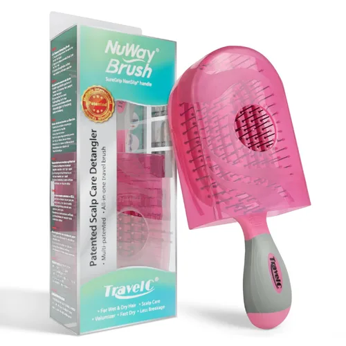 Miniatura 10 de NuWay 4HAIR® TravelC® Ventilado Patentado en EE.UU. para Todos los Tipos de Cabello es Seguro para Secador de Cabello (Azul Bebé)