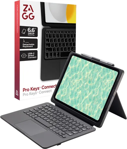 Miniatura 17 de ZAGG Pro Keys - Funda desmontable y teclado inalámbrico para Apple iPad de 10.2 pulgadas (Gen 9, 8, 7) - Emparejamiento Bluetooth, teclas
