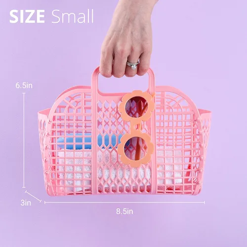 Miniatura 2 de BABANA Bolsas de gelatina – (juego) bolsas de gelatina pequeñas y grandes para madre e hija Cesta de regalo reutilizable, bolsas de playa – (S, L)