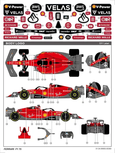 Miniatura 7 de Voltz Toys Auto de Control Remoto Ferrari F1 75 con Licencia Auténtica 1:12 - Serie de Autos RC Colección F1 para Niños y Adultos - Auto RC de 1:12