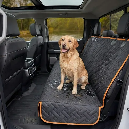 Miniatura 3 de Funda de asiento trasero resistente para camión, 100% impermeable y sin olor, protector de asiento de perro para F150 F250 Chevy Silverado Ram