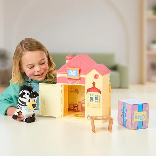 Miniatura 3 de Bluey 's Play Date Plush Surprise - Juego de casa para niños pequeños, casa de juguetes duradera con exclusivo juguete de peluche, juguetes