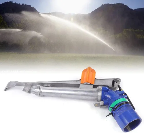 Miniatura 10 de Pistola rociadora de agua de 1 pulgada, pistola rociadora de riego agrícola de aleación de zinc, rociador de riego de área grande de 360° con juego