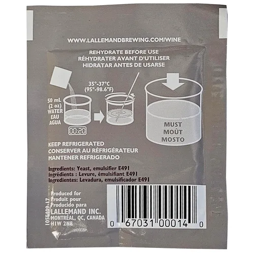Miniatura 2 de Lalvin HOZQ8-217 Bourgovin RC 212 Saccharomyces cerevisiae paquete de 3 (bolsas de 0.18 oz)