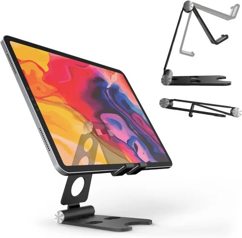 Miniatura 8 de Kado Soporte para tableta para monitor portátil, soporte ajustable para tableta plegable, accesorios para iPad para oficina, compatible con Kindle