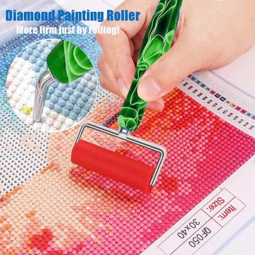 Miniatura 3 de Heyseri Juego de 14 piezas de herramientas y accesorios para bolígrafos de pintura de diamantes, exquisitas puntas de bolígrafo de metal de acero