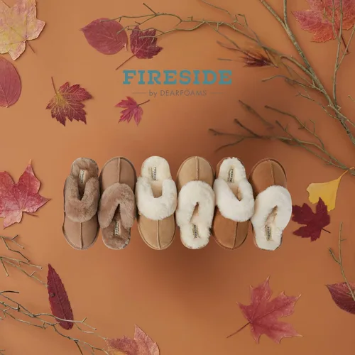 Miniatura 84 de Dearfoams Fireside Sydney Pantuflas anchas de piel de oveja para mujer, para interiores y exteriores