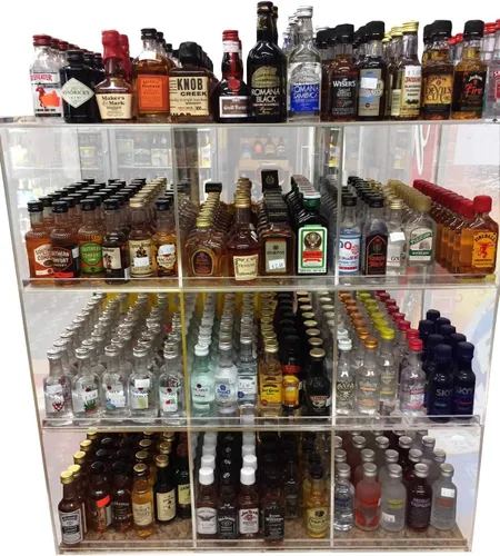 Miniatura 4 de RCS Plastics Exhibición comercial al por menor para mini muestreador 1.7 fl oz Licor Shot Botellas de avión Nips También Cualquier otro punto
