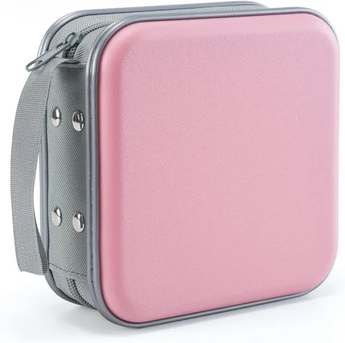 Miniatura 13 de LIOVODE Funda para DVD, estuche portátil para CD de 48 capacidades, almacenamiento de CD de plástico duro, organizador de cartera de DVD para Negro