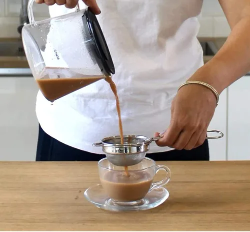 Miniatura 2 de Colador de té chai, filtro de té y café S3 pequeño filtro líquido de acero inoxidable, colador de té, colador de café, paquete de 2