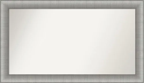 Miniatura 72 de Amanti Art Espejo de baño plateado para sobre fregadero, 28 x 47 pulgadas, espejo rectangular de plata imperial, marco de madera tradicional de gran