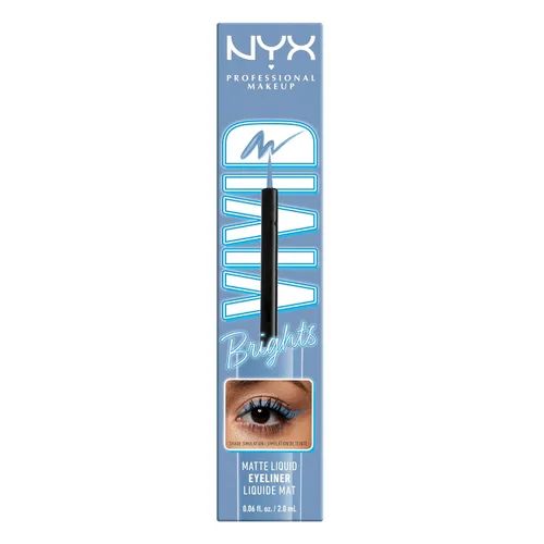 Miniatura 8 de NYX PROFESSIONAL MAKEUP Vivid Brights - Delineador líquido resistente a las manchas con punta precisa, Cobalt Crush 05 Cobalt Crush