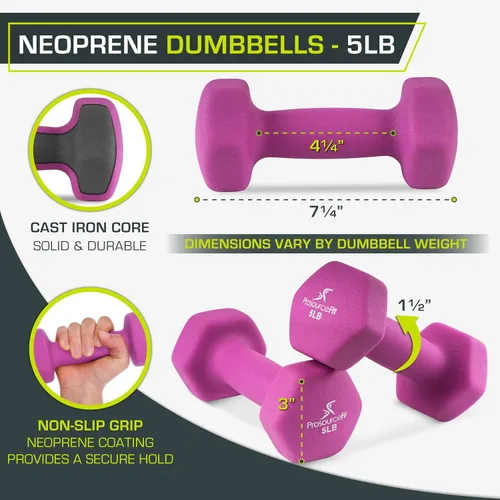 Miniatura 2 de ProsourceFit Neoprene Dumbbell Coated for Non-Slip Grip