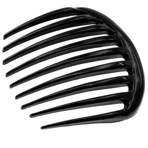Miniatura 5 de Camila Paris CP2873 Peine lateral francés pequeño redondeado, negro, peines de pelo con giro francés, pinzas de pelo de sujeción fuerte para mujer