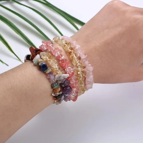 Miniatura 5 de Ubjuliwa 15 pulseras de chakras de piedras preciosas naturales para mujeres, pulseras de cristal curativo para mujeres y hombres, pulsera elástica