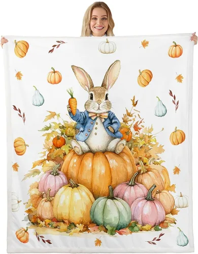 Miniatura 9 de Feelyou Manta Sherpa de Halloween de 40 x 50 pulgadas, manta gigante de forro polar con estampado de manos sangrientas para niños, manta de felpa