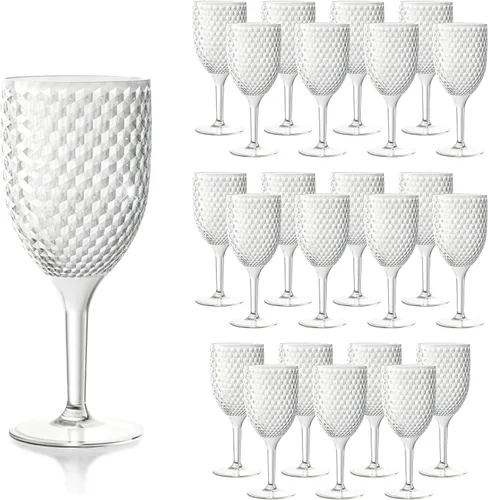 Miniatura 8 de 24PCS Copas de vino azul cristal plástico