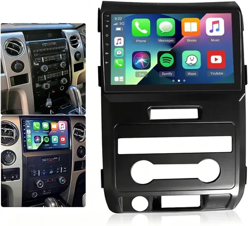 Android 14 Radio de coche para Ford F150 F-150 2009-2014, 9 pulgadas pantalla táctil Radio doble DIN Carplay Android Auto estéreo del coche GPS Navi