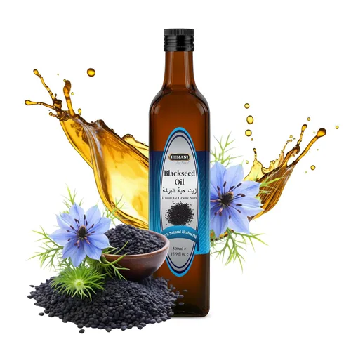 Hemani Aceite de semilla negra prensado en frío 16.91 Oz I 500ML I 100% Natural I Libre de disolventes I AKA Nigella Sativa I Kalonji I Aceite de