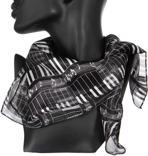Miniatura 3 de SERENITA Pañuelo de satén para el cabello para mujer, regalo de notas musicales, bandana, bandana de seda con sensación de cuello cuadrado