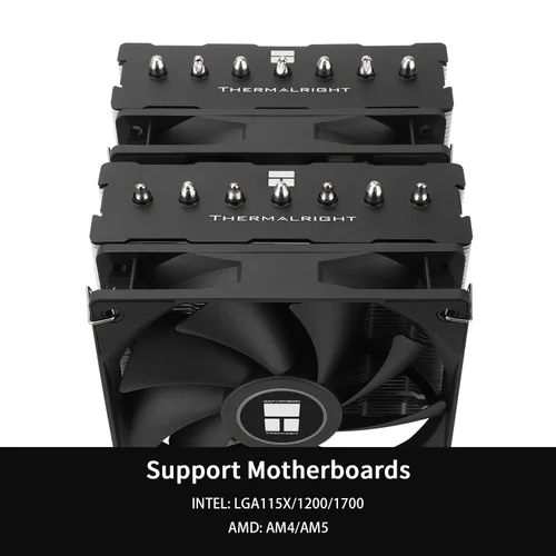 Miniatura 3 de Thermalright PS120SE Enfriador de aire para CPU, enfriador de CPU con 7 tubos de calor, ventilador dual TL-C12B V2 PWM, tecnología AGHP 4.0