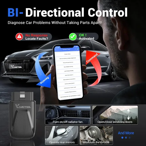 Miniatura 4 de Herramienta de diagnóstico del escáner OBD2 VDIAGTOOL D200, herramienta de escaneo bidireccional inalámbrico, actualizaciones gratuitas de por vida