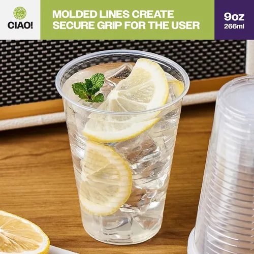 Miniatura 7 de CIAO! Vaso desechable acanalado de polipropileno de 9 oz (caja de 1,000)
