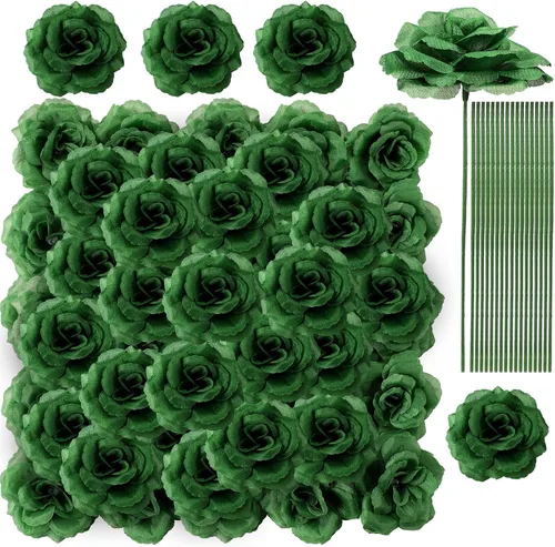 Miniatura 9 de 200 flores artificiales de seda falsa de 3 pulgadas con tallo de esmeralda, rosa sintética y tallo de 6 pulgadas para boda, ramo de novia, Morado
