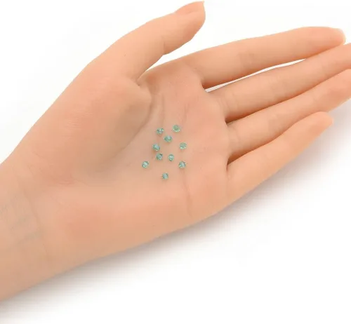 Miniatura 3 de 100 piezas auténticas Preciosa de 3 mm (0.12 pulgadas) cuentas sueltas de cristal bicono facetado pequeño del Mar Caribe (azul) compatibles