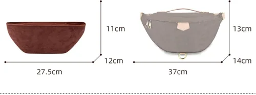 Miniatura 2 de Organizador de monedero Inserto para cintura manga interior BUMBAG Bolsa de almacenamiento Bolsa de almacenamiento2047Marrón oscuro