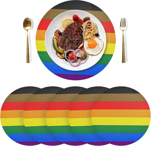 Miniatura 24 de Aruba Flag Round Table Placemats 15 Inch, Seasonal Table Mats Modern Place Mats for Dining, Kitchen, Parties, Camping