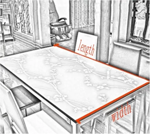 Miniatura 7 de Protector de mesa de comedor transparente, impermeable, plástico para cocina, mantel de PVC, rectangular, para comedor