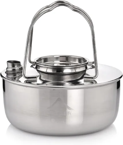 Miniatura 9 de widesea Tetera de aluminio ultraligera portátil de 1L para mochileros, senderismo, camping y picnic