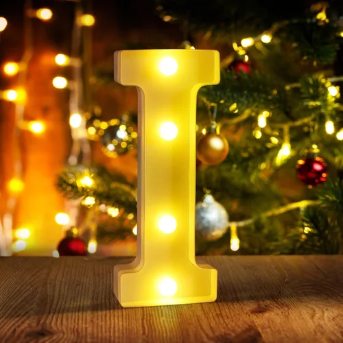 Miniatura 41 de Símbolo Ampersand LED Grande &, Letras de Marquesina Cartel 26 Letras del Alfabeto y 10 Números Luminosos para Decoración de Fiestas, Números