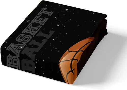 Miniatura 5 de Manfei Juego de sábanas de baloncesto para niños, tamaño individual, juego de ropa de cama temática deportiva para decoración de habitación de niños