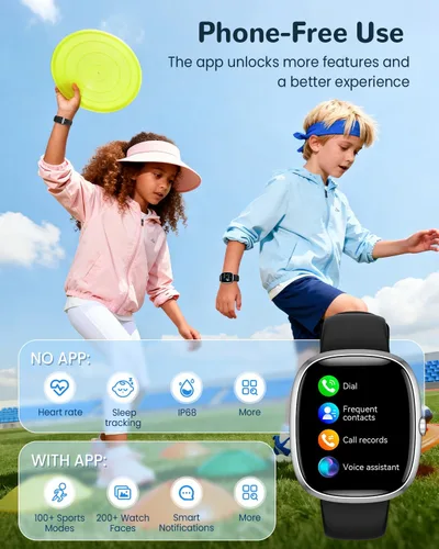 Miniatura 2 de Reloj inteligente para niños y niñas, regalo: no necesita aplicación, reloj con monitor de sueño de frecuencia cardíaca, podómetro, reproductor