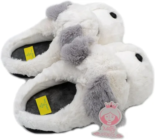 Miniatura 3 de Millffy Lindas pantuflas de peluche para cachorros, pantuflas de felpa suave para perros
