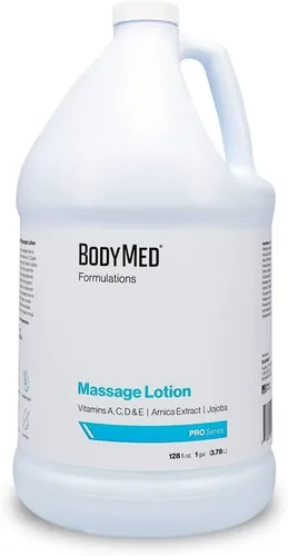BodyMed Formulations Loción de masaje, 1 galón – Loción todo natural y libre de fragancia para terapia de masaje – Certificada por Leaping Bunny –
