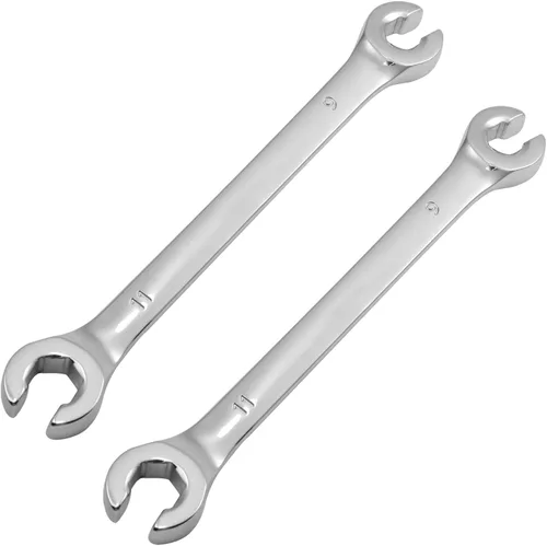 Miniatura 13 de Utoolmart Llave de tuerca de destello, 0.945 in x 1.063 in, doble extremo abierto, acero de alto carbono chapado en cromo espejo, para mantenimiento