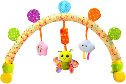 Miniatura 3 de Caterbee Juguetes de moisés de arco de viaje para bebés y niños pequeños, accesorio para cochecito de cuna y cochecito de bebé, juguete de barra