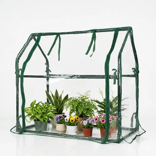 Miniatura 8 de Gardzen Mini invernadero resistente portátil, casa verde, tienda de campaña transparente, pequeño invernadero para plantas de interior y exterior