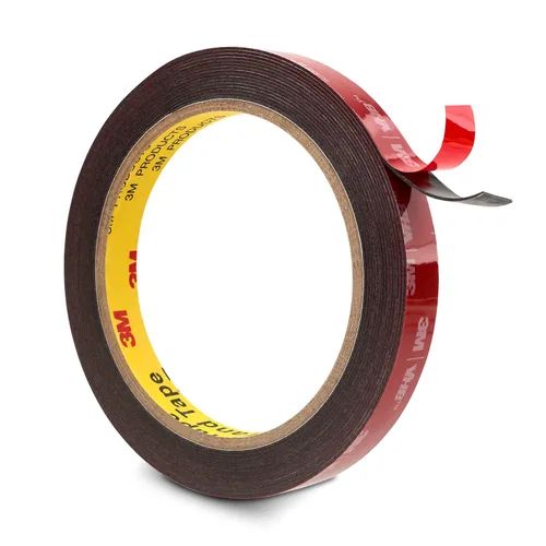 Miniatura 19 de 3M Cinta de doble cara resistente de 1 pulgada x 15.4 pies, cinta de montaje negra 5925 cinta de espuma adhesiva fuerte impermeable para decoración